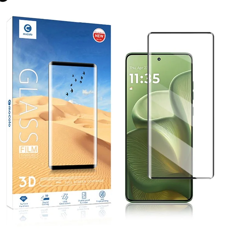 MOCOLO Защитная плёнка для экрана Motorola Edge 60 5G / 60 Pro 5G / 60 Fusion 5G / 60s 5G / 50 5G / 50 Pro 5G, 3D изогнутая закалённая стеклянная плёнка