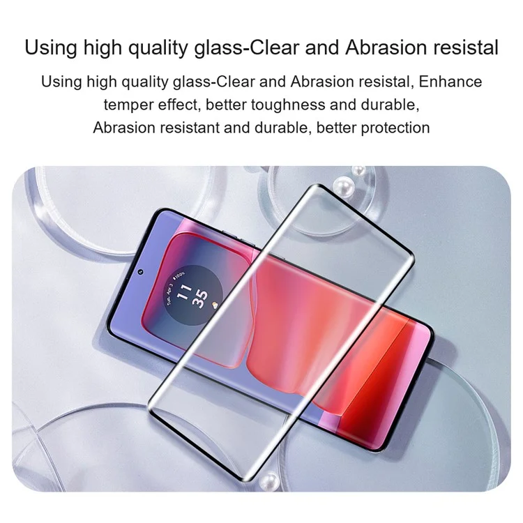 AMORUS Screen Protector For Edge 60 5G / 60 Pro 5G / 60 Fusion 5G / 60s 5G / 50 5G / 50 Pro 5G , 3D Curved Tempered Glass Film
