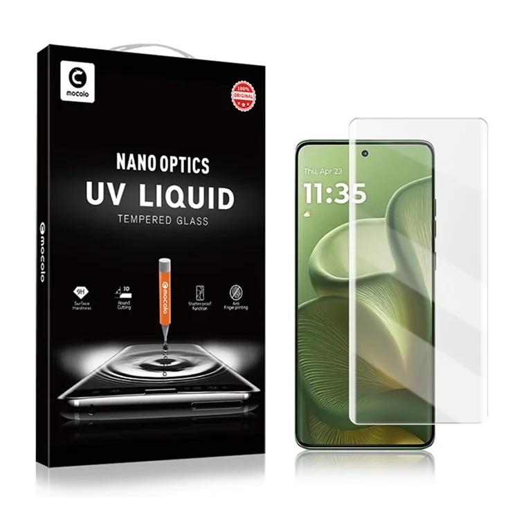 MOCOLO Screen Protector For Motorola Edge 60 5G / 60 Pro 5G / 60 Fusion 5G / 60s 5G / 50 5G / 50 Pro 5G , Tempered Glass UV Liquid Film 3D Curved Full Coverage