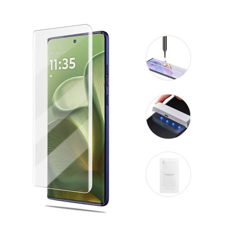 AMORUS Displayschutzfolie für Motorola Edge 60 5G / 60 Pro 5G / 60 Fusion 5G / 60s 5G / 50 5G / 50 Pro 5G, UV-Flüssig-Panzerglas-Schutzfolie