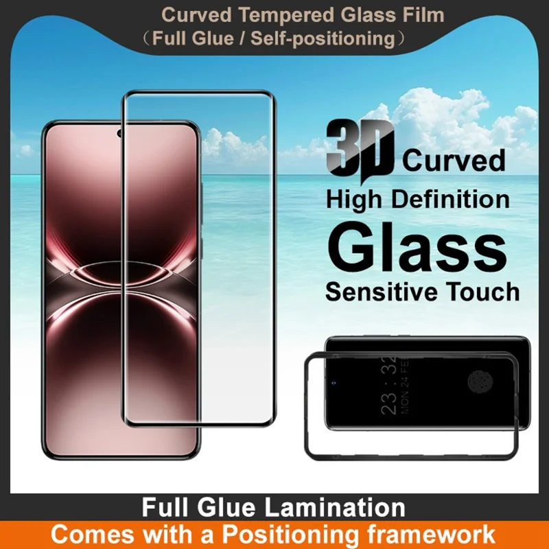 IMAK For vivo X200 Ultra 5G Screen Protector Full Glue 3D Curved Tempered Glass Film with Positioning Frame