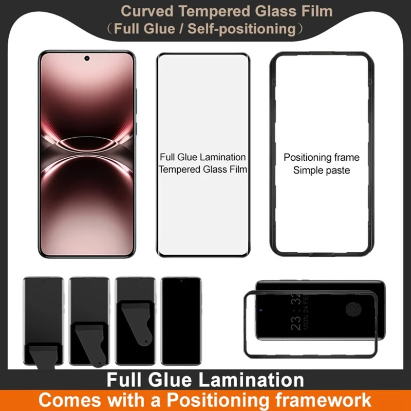 IMAK For vivo X200 Ultra 5G Screen Protector Full Glue 3D Curved Tempered Glass Film with Positioning Frame