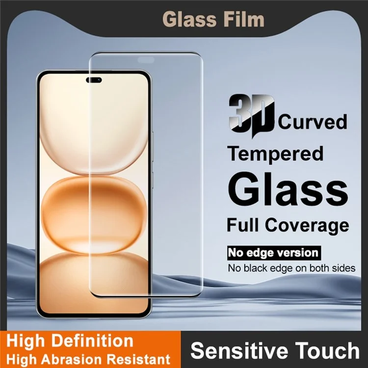 IMAK Pour Honor Power 5G Protection d'écran Verre Trempé 3D Incurvé (Version sans Bordure)