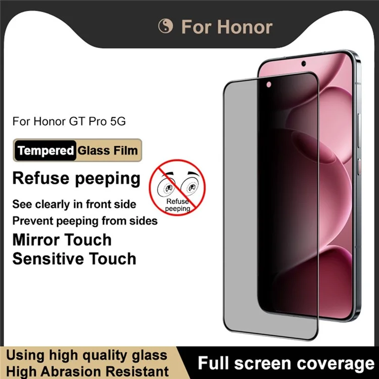 IMAK для Honor GT Pro Защитное стекло с антишпионским эффектом, полное покрытие