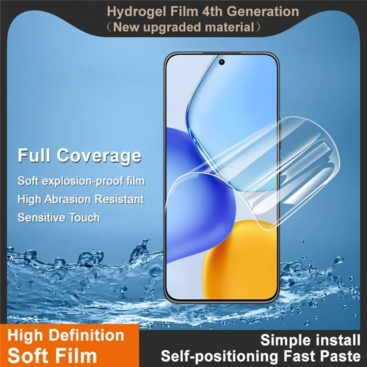 Película de hidrogel IMAK 4a generación para Honor X60 GT 5G Protector de pantalla completa Película de TPU ultra clara y suave