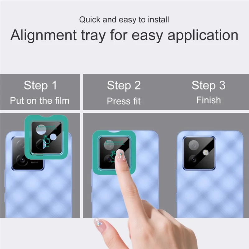 IMAK For Honor X60 GT 5G Tempered Glass Camera Lens Protector with Self Positioning Frame (Black Version)