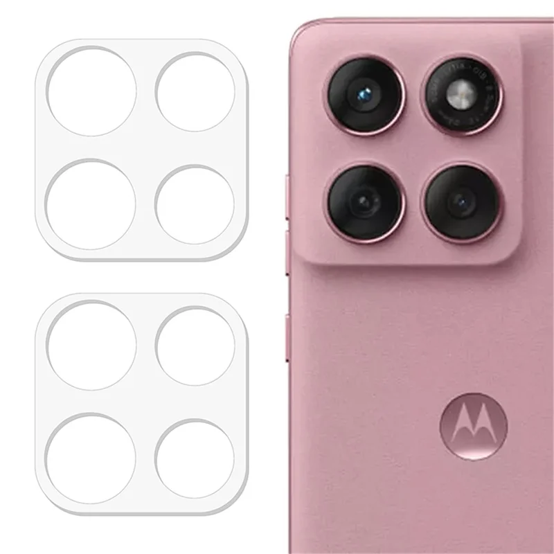 2Pcs For Motorola Edge (2025) 5G Camera Lens Protector 3D Arc Edge Anti-Scratch Tempered Glass Lens Film