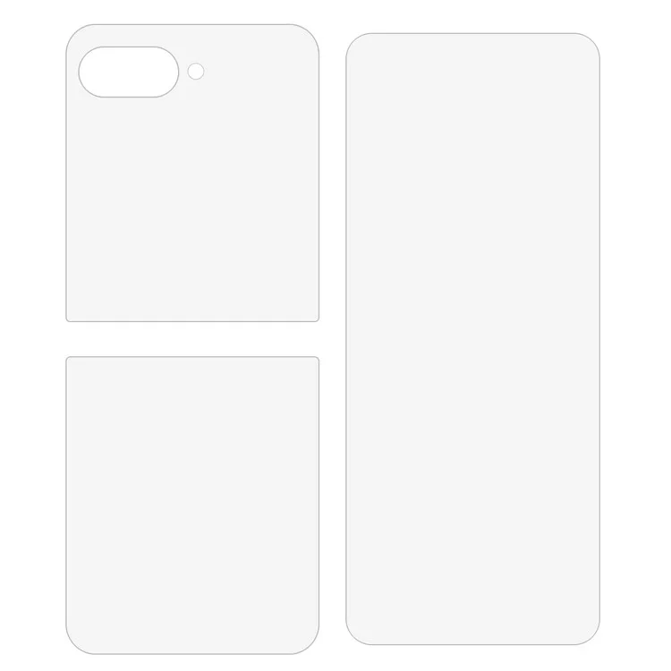 For Motorola Razr 60 Screen Protector Set, Front + Back Full Cover TPU+PET Hydrogel Film