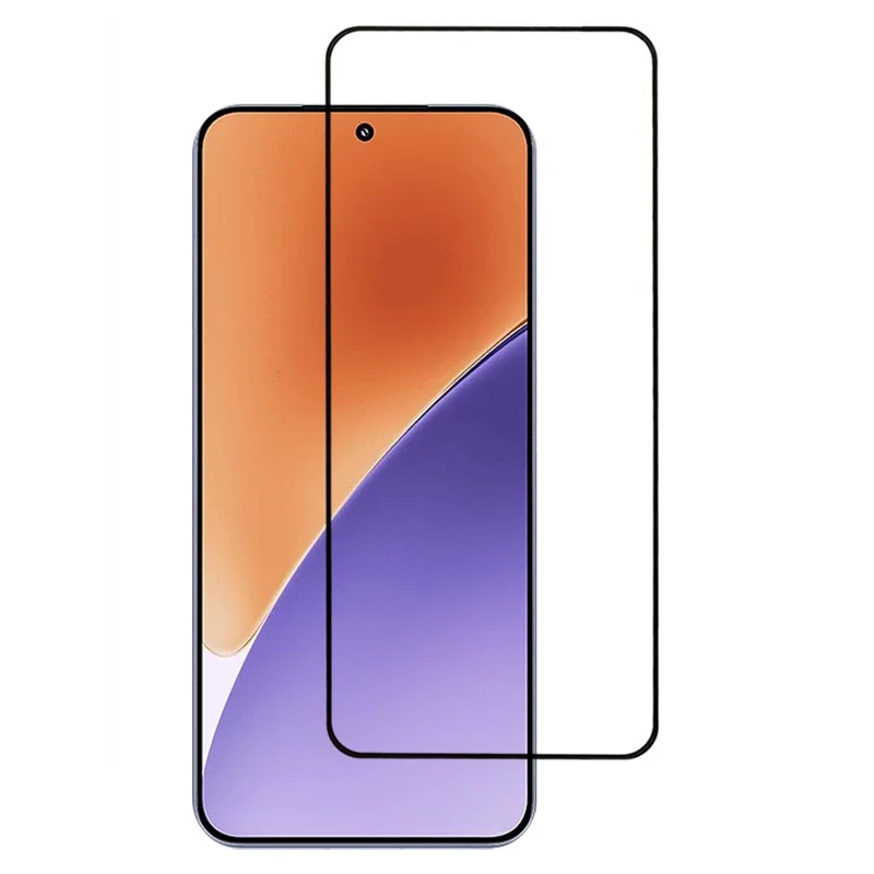 For Xiaomi 15 Screen Protector Full Glue Silk Printing Tempered Glass Film Support Fingerprint Unlock
