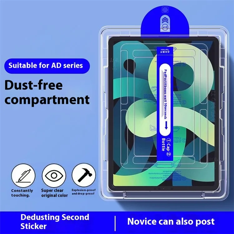 For iPad Pro 13 (2024) Screen Protector Tempered Glass with Dust-Free Auto Alignment Applicator