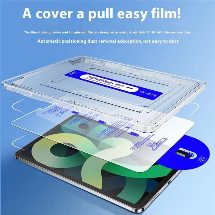 For iPad Pro 13 (2024) Screen Protector Tempered Glass with Dust-Free Auto Alignment Applicator