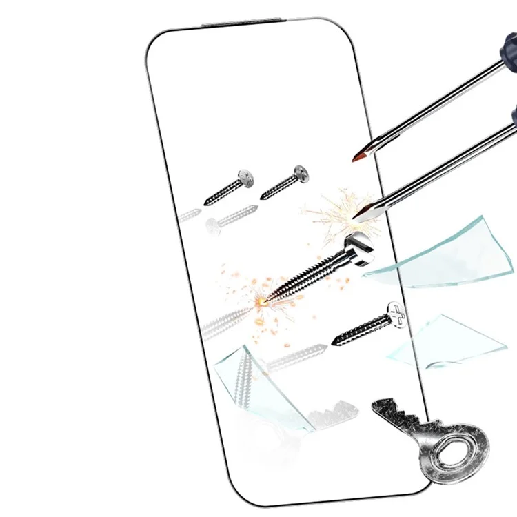 RURIHAI For iPhone 17 Pro Max Screen Protector 0.3mm High Aluminium-Silicon Glass Anti-Dust Film