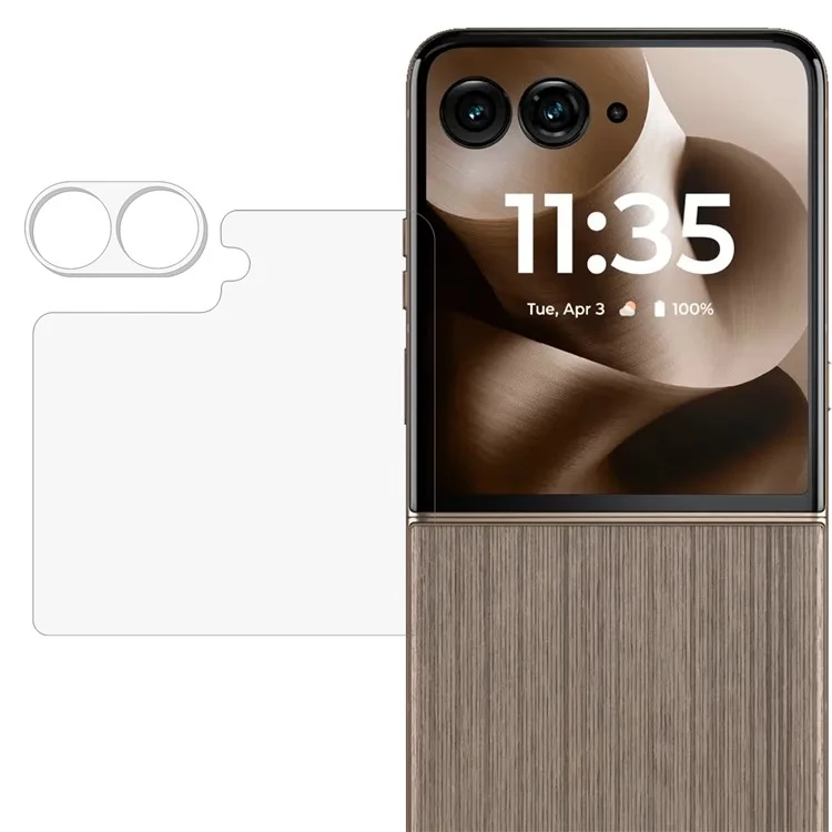Para Motorola Razr 60 Película de Lente de Câmera 3D + Protetor de Tela Traseiro de Vidro Temperado com Borda Arqueada