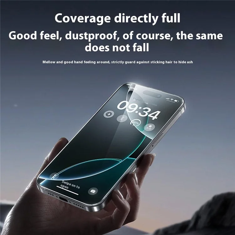 Protector de Pantalla BENKS para iPhone 16 Pro Max - Cristal de Silicio de Aluminio, Borde Curvado 3D, Ultrafino 0,18 mm
