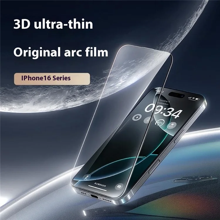 BENKS Pour iPhone 15 Pro Protection d'écran en Verre Trempé Bords Incurvés 3D Ultra-Fin 0,18mm Haute Qualité en Verre d'Aluminium-Silicium