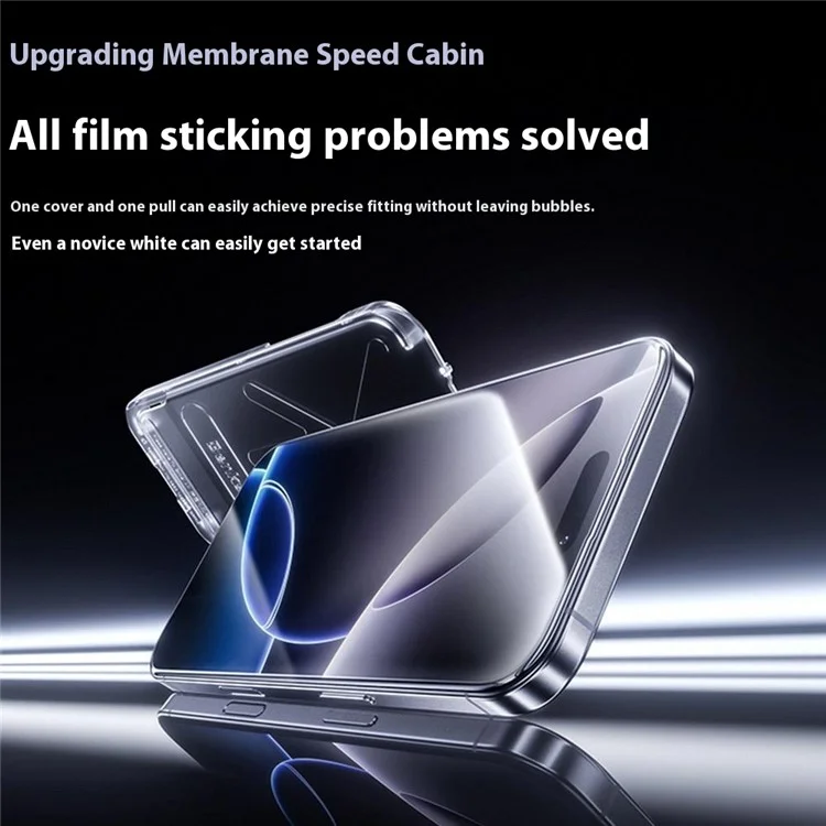 BENKS Protector de pantalla de vidrio de silicio de aluminio claro de 0,3 mm para iPhone 16 Pro