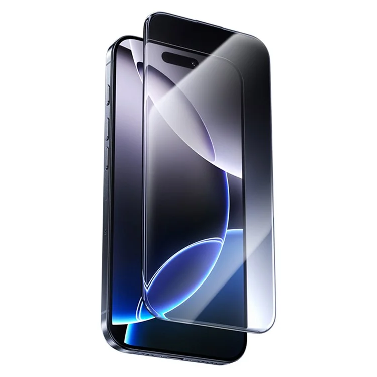 BENKS Protector de Pantalla de Vidrio de Silicona de Aluminio Ultra Transparente de 0,3 mm para iPhone 16 Pro Max