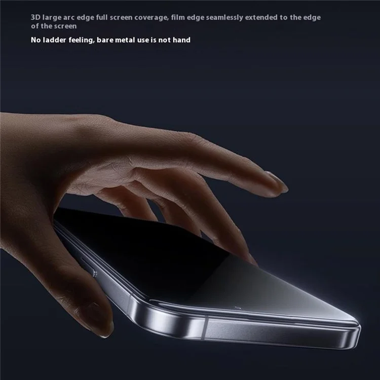 BENKS Protector de Pantalla de Vidrio de Silicona de Aluminio Ultra Transparente de 0,3 mm para iPhone 16 Pro Max
