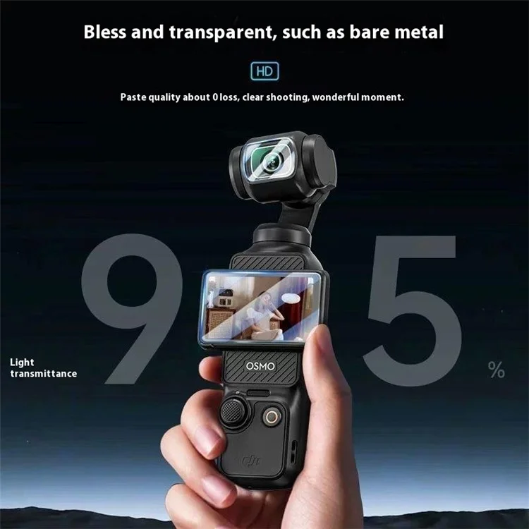 Für DJI Osmo Pocket 3 AR Displayschutz-Set mit Objektivfolie Actionkamera-Displayschutzfolie