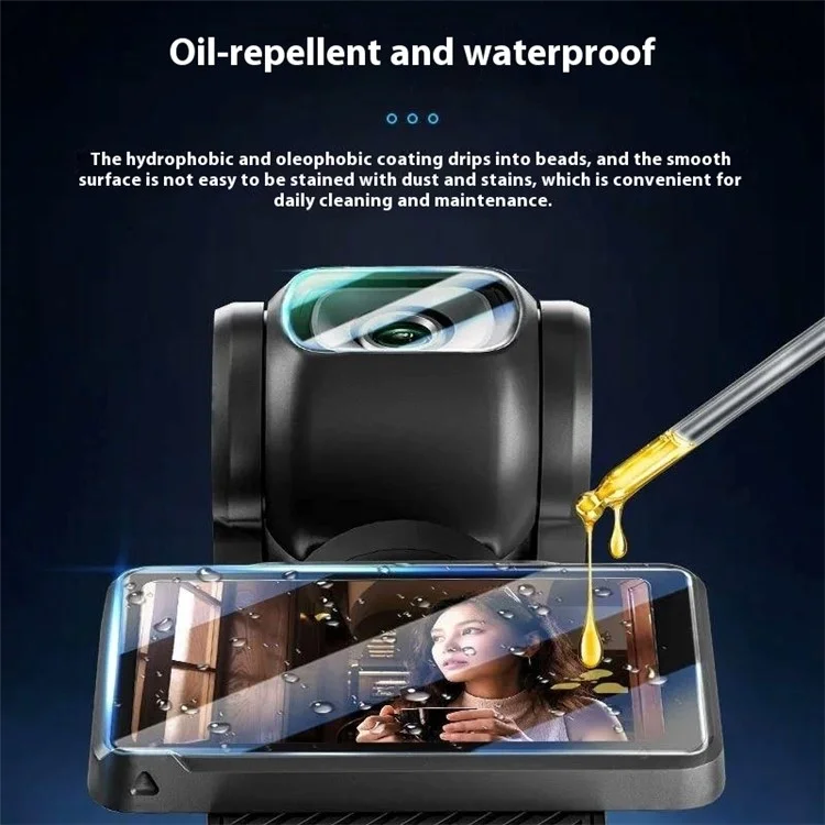 Für DJI Osmo Pocket 3 AR Displayschutz-Set mit Objektivfolie Actionkamera-Displayschutzfolie