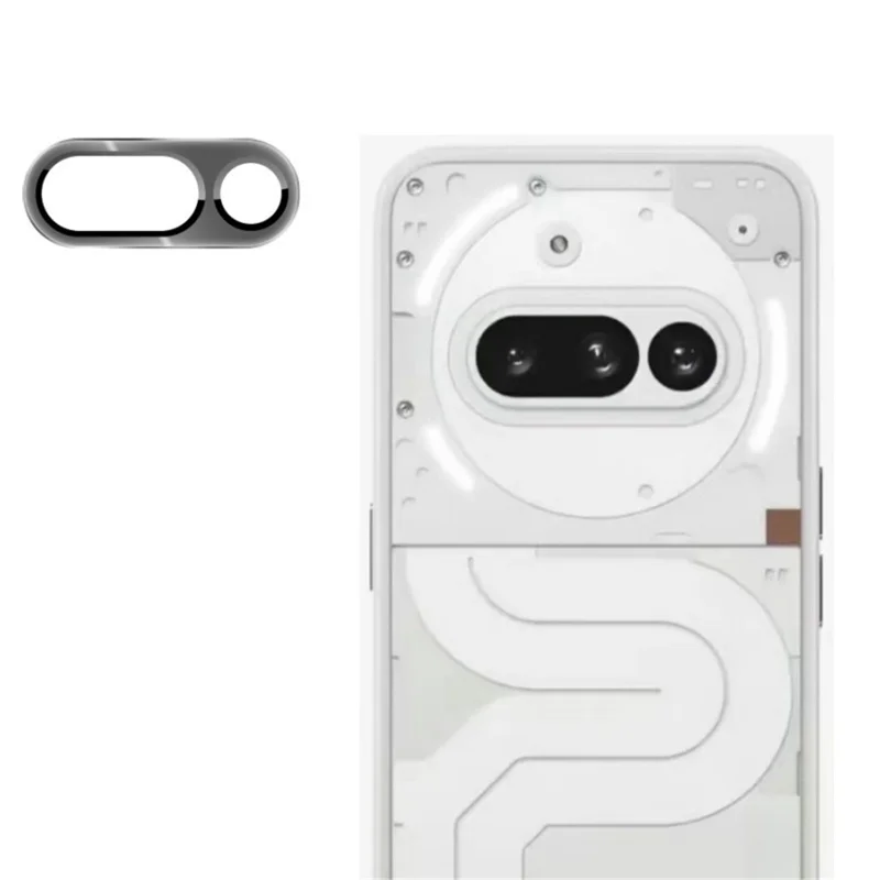 Camera Lens Protector for Nothing Phone (3a) HD Clear Film with Metal Frame - Black