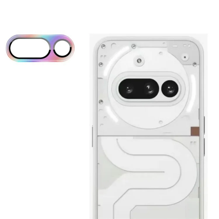Protecteur d'objectif de caméra pour Nothing Phone (3a) Film HD transparent avec cadre métallique - Coloré