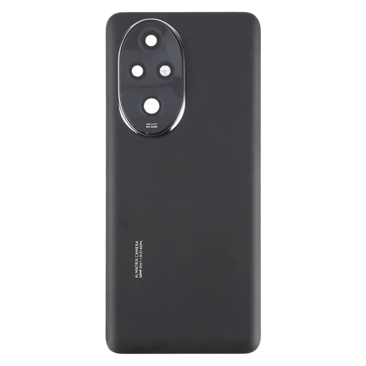 Задняя крышка корпуса батареи For Honor 200 Pro 5G с кольцом объектива камеры, запасная деталь (без логотипа) - Черный