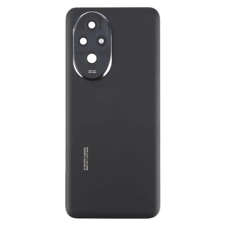 Coque arrière de batterie Honor 200 5G avec bague d'objectif de caméra Pièce de rechange (Sans logo) - Noir