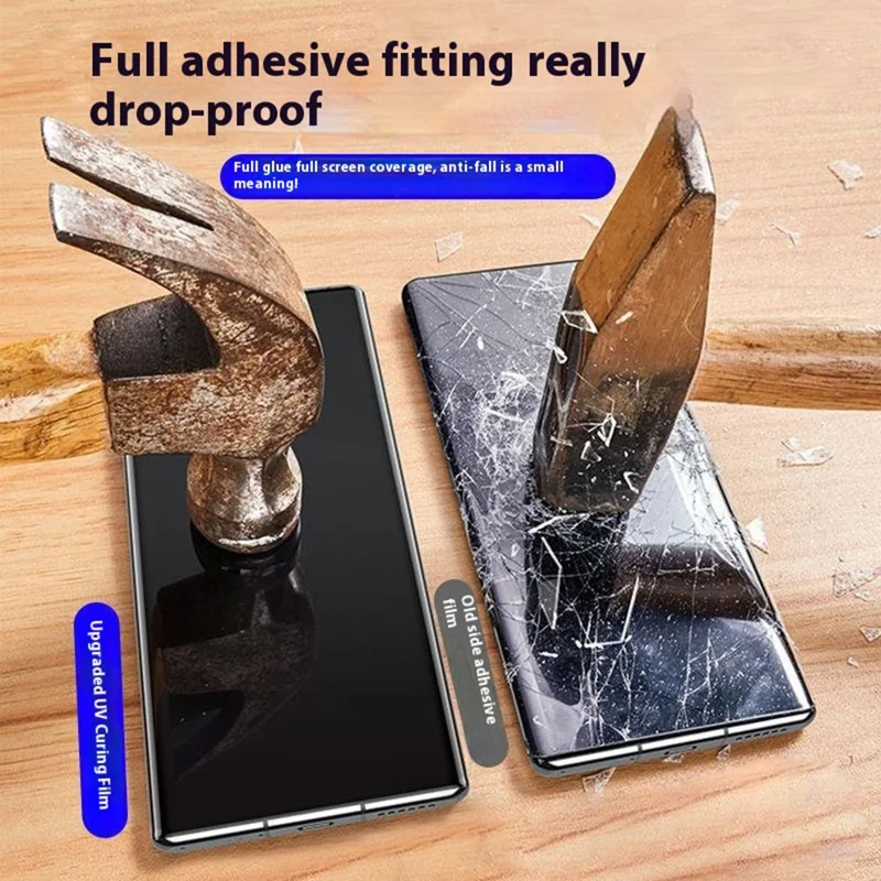 50Pcs / Pack 0.18mm UV Curing Curved Screen Film HD Ultra Clear Screen Protector 180 x 120mm Anti Scratch