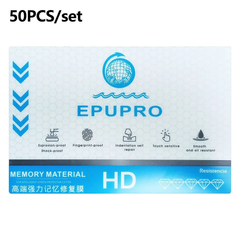 50Pcs / Pack TPU Hydrogel Self-Healing Film HD Screen Protector 180 x 120mm Anti-Fingerprint Scratch Resistant