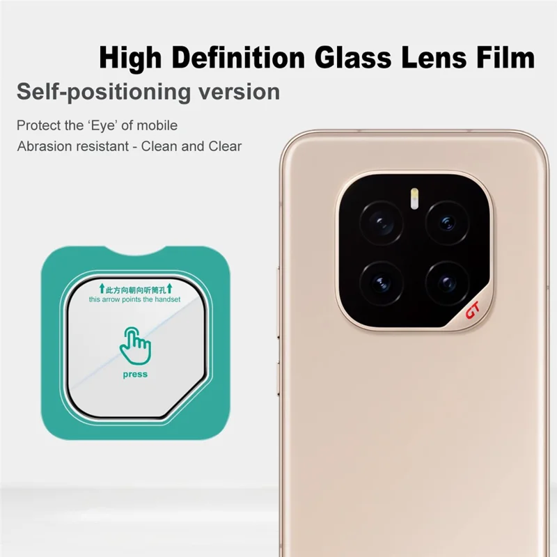 IMAK For Honor GT Pro Camera Lens Protector Tempered Glass Lens Film with Self Positioning Frame