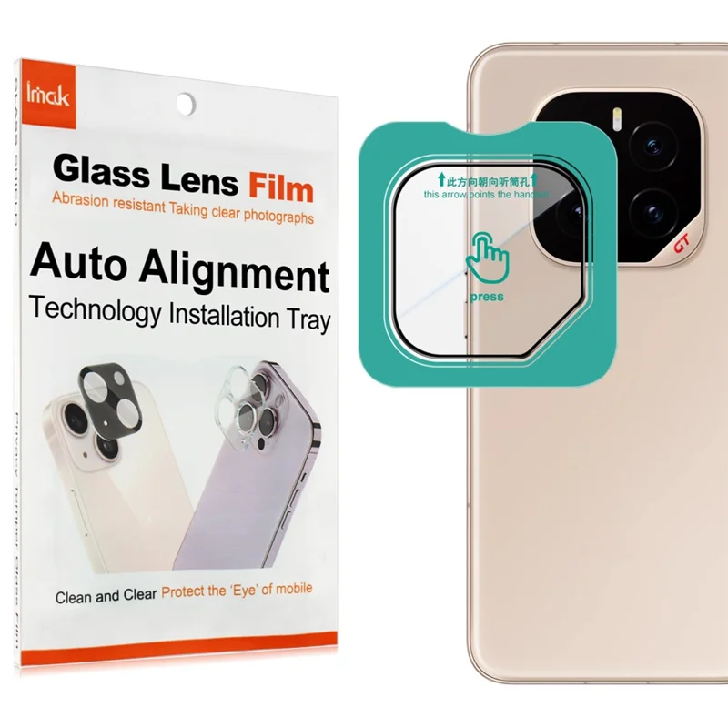 IMAK For Honor GT Pro Camera Lens Protector Tempered Glass Lens Film with Self Positioning Frame