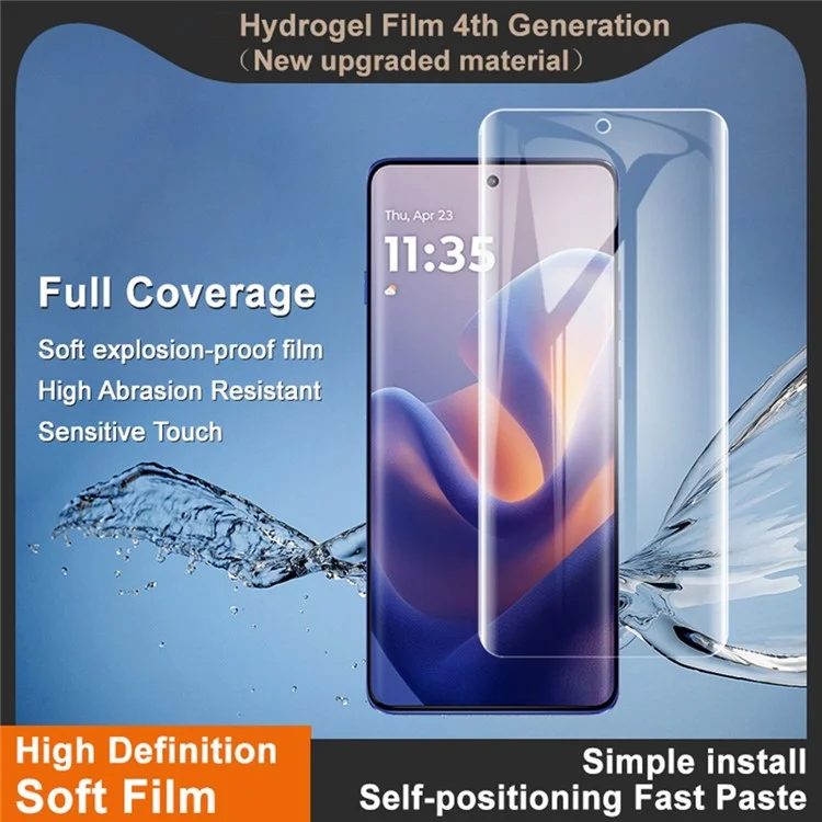 IMAK Hydrogel-Folie 4. Generation Displayschutz für Motorola Edge 60 5G / 60s 5G / 60 Pro 5G / 60 Fusion 5G, ultraklar, weicher TPU-Folie (Fingerabdruckentriegelung)