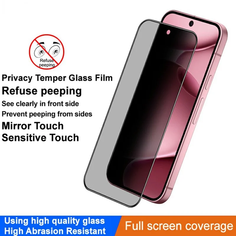 IMAK For Google Pixel 10 Pro XL Privacy Screen Protector Anti Peep Tempered Glass Film (Fingerprint Unlock)