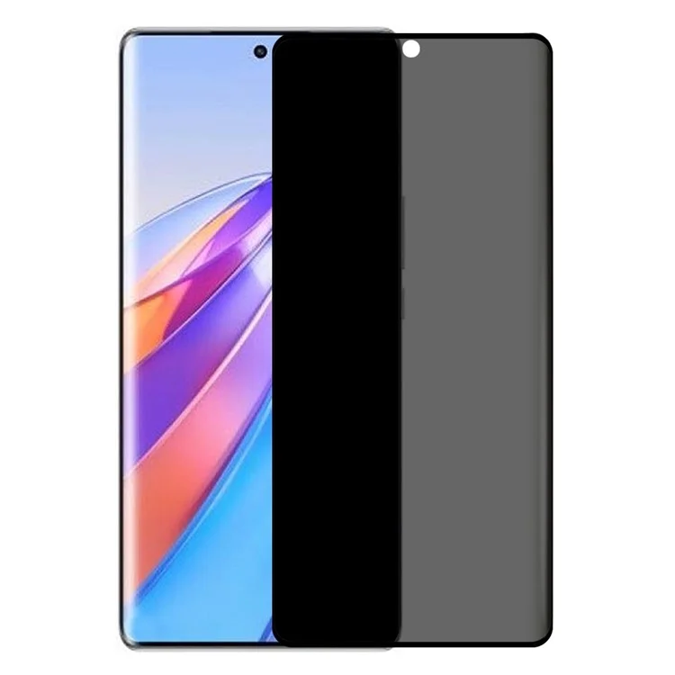 Full Covering Screen Protector For Honor X40 5G / X9a 5G / Magic5 Lite 5G 3D Curved Shatterproof Anti-Spy Tempered Glass Protective Film (Side Glue)