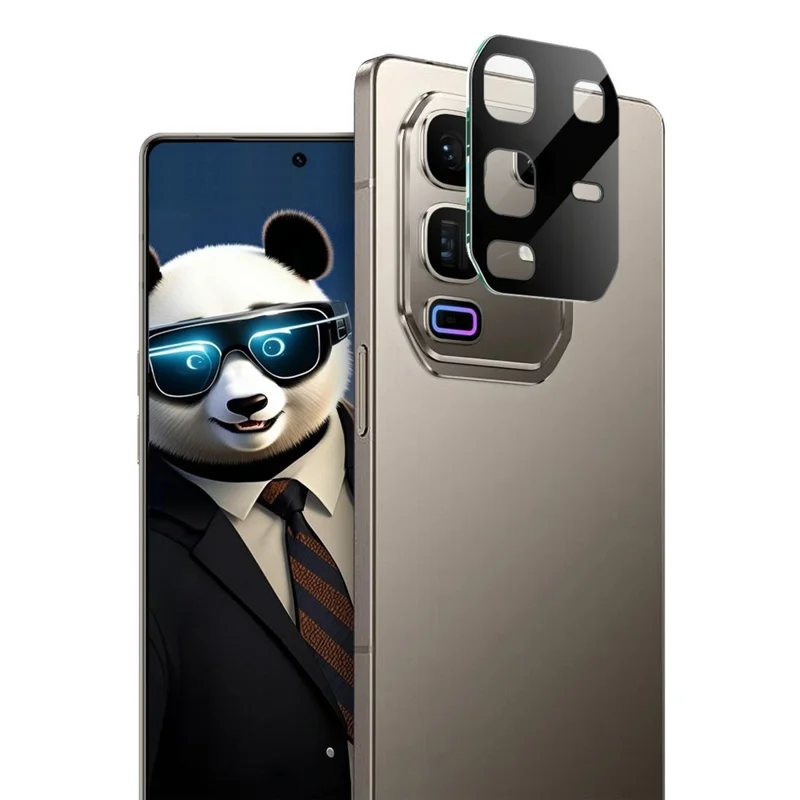 IMAK Pour Infinix Note 50 Pro+ 5G Film de Protection en Verre Trempé pour Objectif + Capuchon Acrylique (Version Noire)