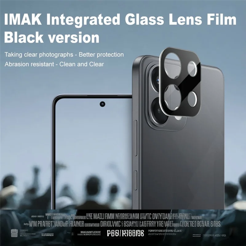 IMAK For Oppo K13 5G Tempered Glass Lens Film + Acrylic Cap (Black Version)