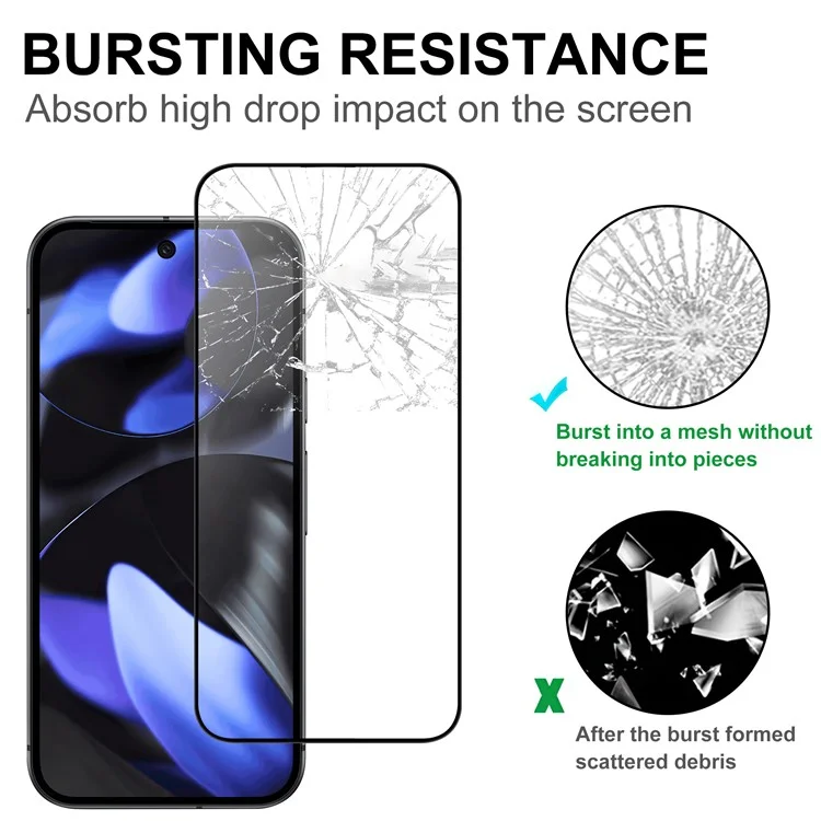 For Google Pixel 10 Pro XL AGC Glass Screen Protector Full Glue Black Edge Tempered Glass