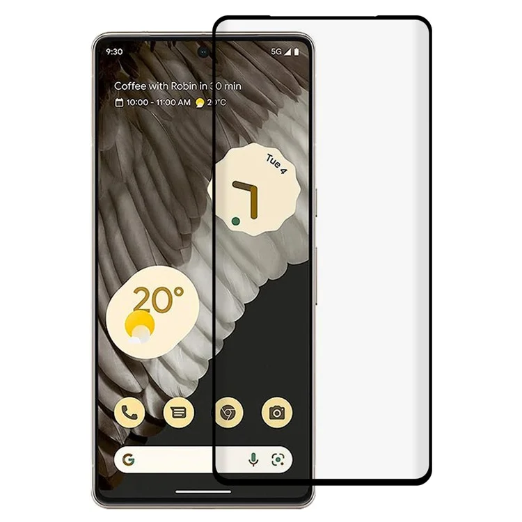 Para Google Pixel 7 Pro 5G Anti-explosión HD 3D Curved Screen Protector Full Covering Side Glue Anti-scratch Tempered Glass Protective Film