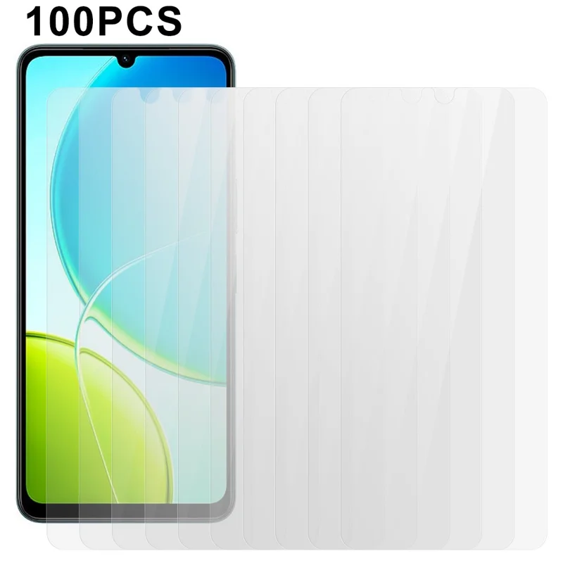 100 Pièces Protection d'écran en Verre Trempé Anti-Rayures pour vivo Y04 4G