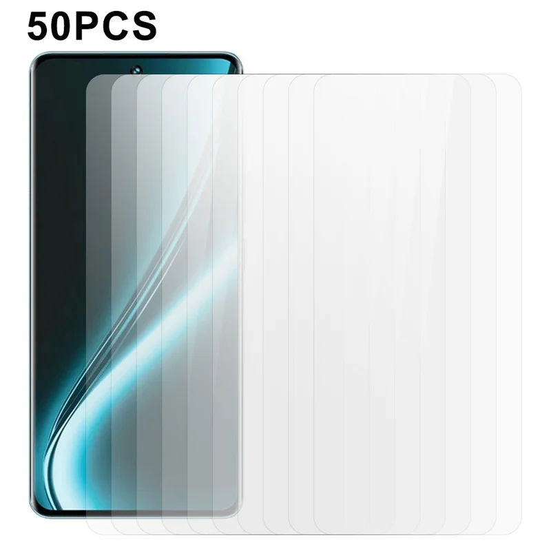 50 Pièces Protection d'écran pour Realme Narzo 80 Pro 5G / 80x 5G / vivo iQOO Z10 5G Verre Trempé Transparent à Couverture Totale