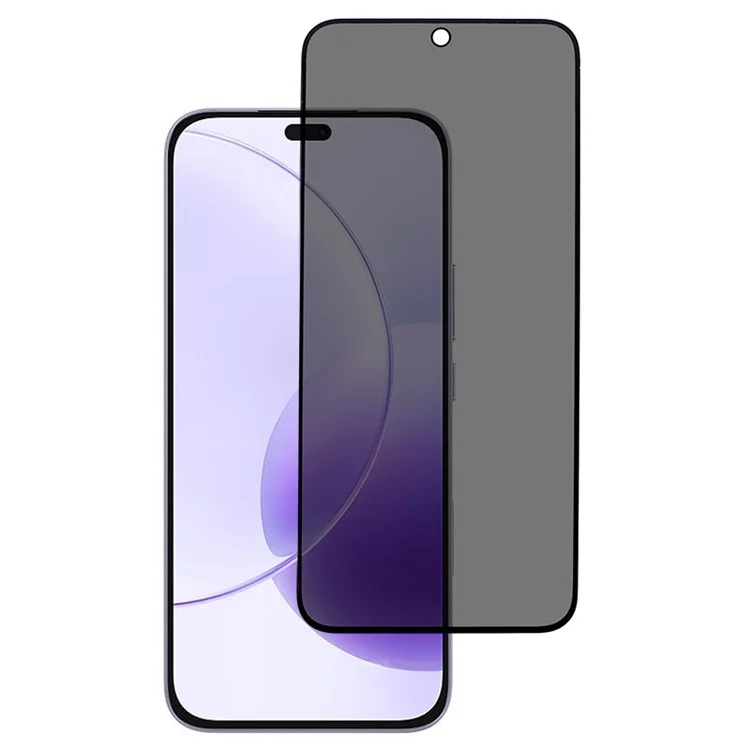 Protection d'écran en verre trempé anti-regard pour Honor X70i, couverture totale avec impression en soie
