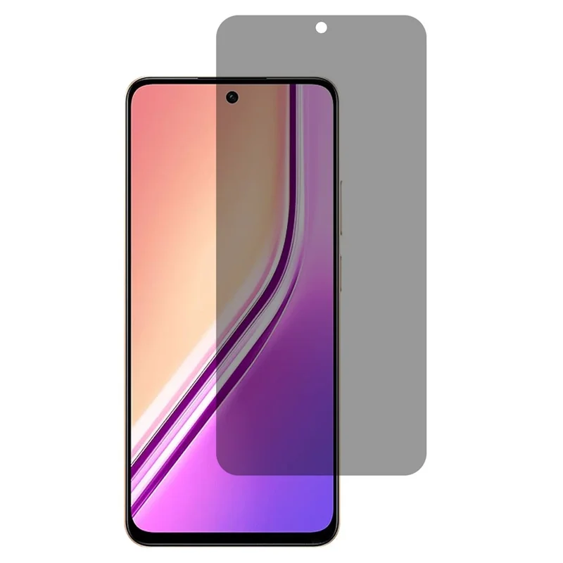 Protetor de tela anti-espião para Realme P3x 5G / vivo V50 Lite 5G Película de vidro de alta alumínio-silício