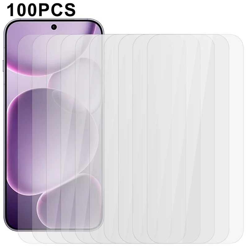 100Pcs For Oppo Find X8s+ 5G Screen Protector Anti-Scratch Tempered Glass Film (No Package, with Wipes Set, Dust-absorber, Guide Sticker)