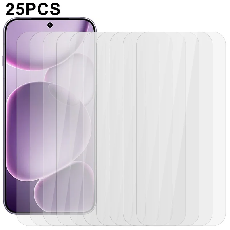 25Pcs For Oppo Find X8s+ 5G Tempered Glass High Definition Screen Protector Film (No Package, with Wipes Set, Dust-absorber, Guide Sticker)