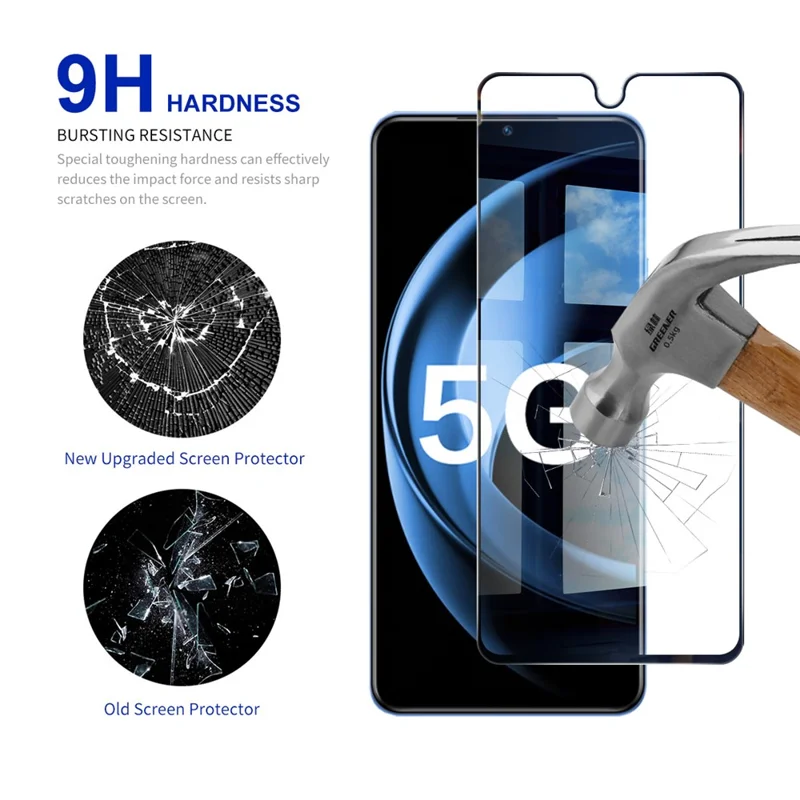 RURIHAI For Wiko Hi Enjoy 80S 5G  /  80 5G Screen Protector Secondary Hardening High Aluminium-Silicon Glass Film