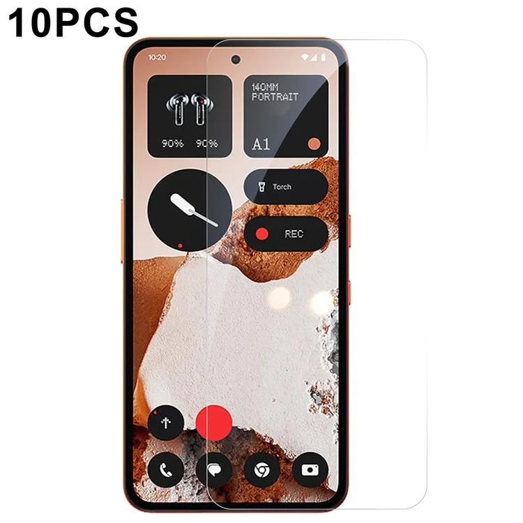 RURIHAI 10 Stück Displayschutzfolie für Nothing CMF Phone 2 Pro, 0,26 mm 2,5D Hochwertige Aluminium-Silizium-Glasfolie