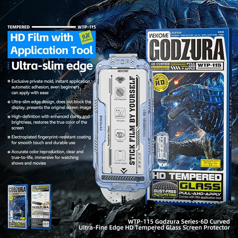 WEKOME WTP-115 For iPhone 15 Screen Protector 6D Curved Ultra-Fine Edge HD Tempered Glass Film