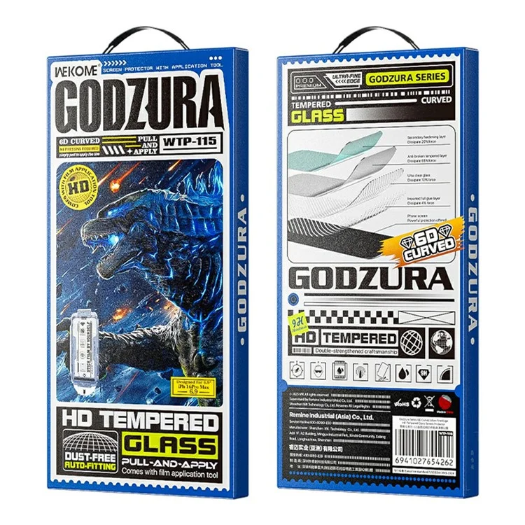 WEKOME WTP-115 Película Protetora de Tela 6D Curva Ultra-Fina em Vidro Temperado HD para iPhone 15 Pro