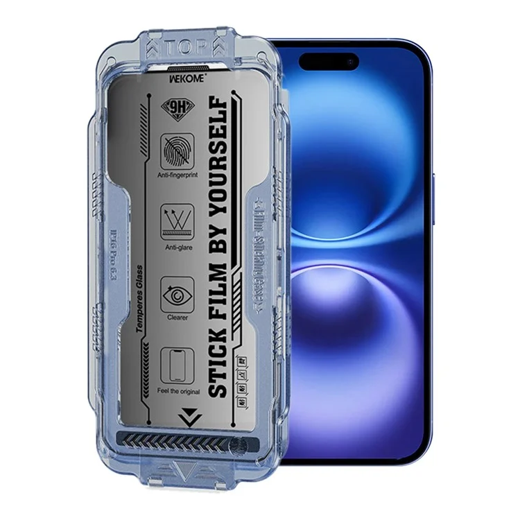 WEKOME WTP-116 For iPhone 16 Plus Screen Protector 6D Curved Ultra-Fine Edge Privacy Tempered Glass Film